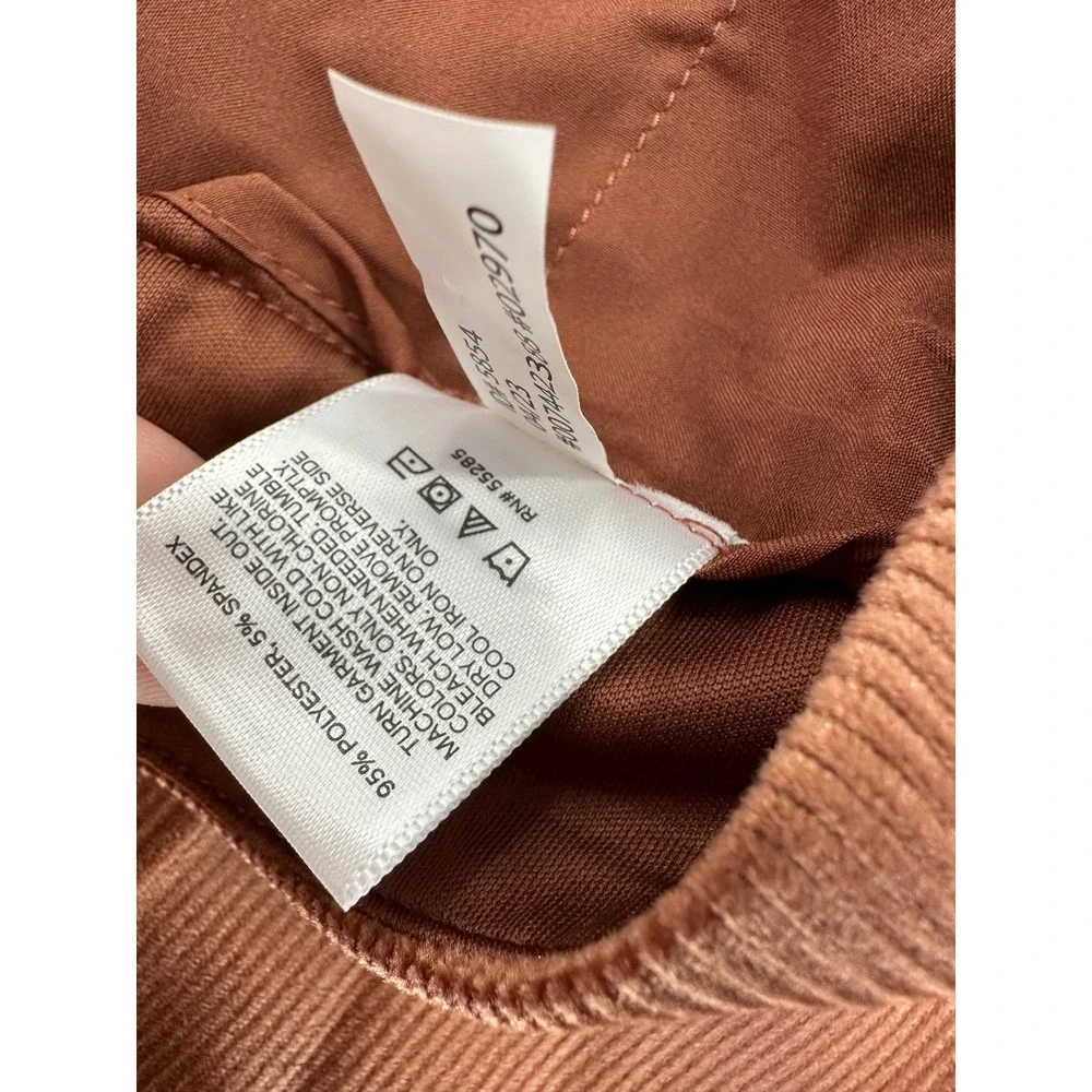 Express Editor High Rise Flare‎ Trouser Brown Corduroy Pants 10R